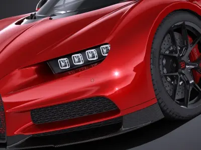 LowPoly Bugatti Chiron Sport 2019 Low-poly 3D model