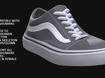 Shoes 121 - All MH Bodies - UE5 Skeletons - Rigged Low-poly 3D model