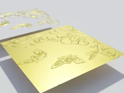 ornament butterfly 3D model