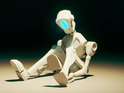 Robot Free low-poly 3D model 3