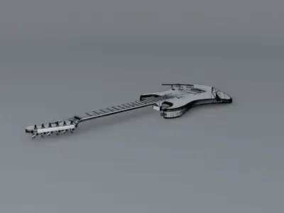 Fender custom shop double fat strat guitar Free 3D model