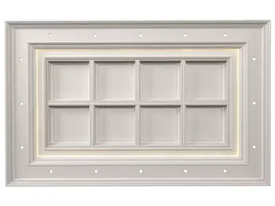 Modern coffered ceiling light 3D model