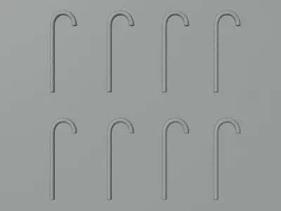 CandyCane2 Free low-poly 3D model