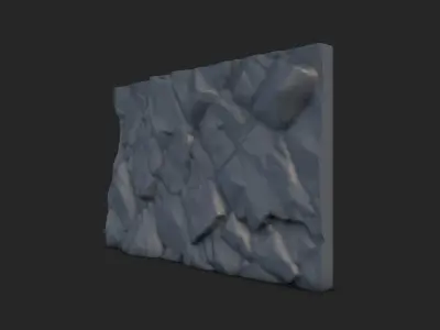 Vine Overgrown Stone Wall Mesh 3D model