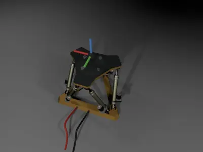 Hexapod Robotic Platform also known as Gough-Stewart platform 3D model