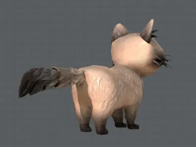 Cat Cartoon V02 Low-poly 3D model