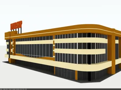 Shopping centre 3D model