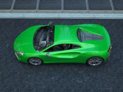 Generic EV Supercar v19 Low-poly 3D model