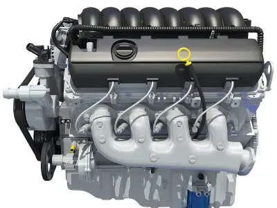 V8 Car Engine 2020 3D model