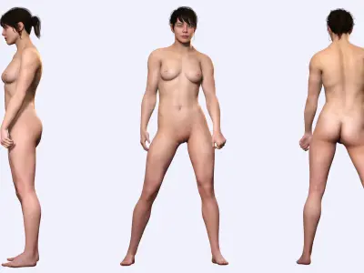 Serena - Realistic Athletic woman Ready To Use Low-poly 3D model