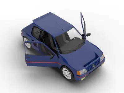 Peugeot 205 Turbo 16 1984 HQ 3d model 3D model