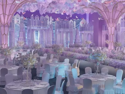 Wedding Banquet Hall 2 3D model
