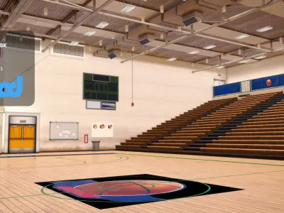 Basketball Court 3D model
