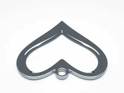 Heart Pendant Jewellery 3D print model