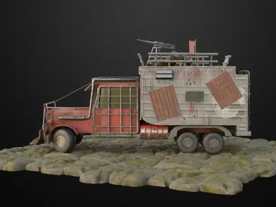 Apocalypse Car Low-poly 3D model