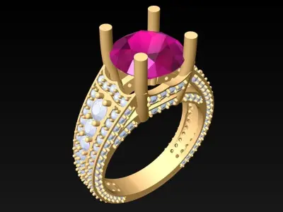 Diamond Ring - Womens Rings - N216301 3D print model