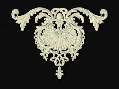 Central decor ornament for furniture 3D model 817