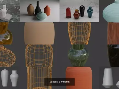 Vases 3D Model Collection