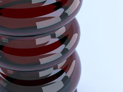 Glass Vase Red 3D model