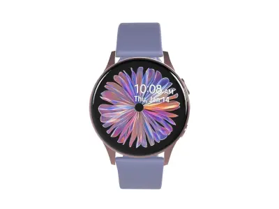 Samsung Galaxy Watch Active 2 - Aluminium Rose Gold Low-poly 3D model