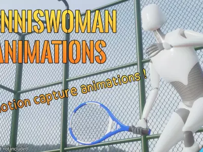 Tenniswoman animations - Motion Cast01 Vol1 3D model