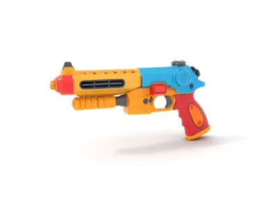 Vibrant Toy Blaster model pack Low-poly 3D model