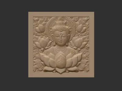 Buddha wall decor 3  3D print model
