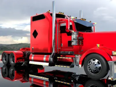 KENWORTH w900 3D model from CGTrader