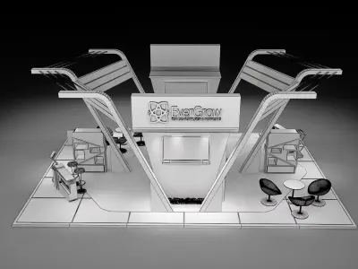 Booth Exhibition Stand a295 3D model