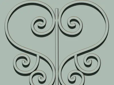 Grill Ornament IMM and VDM Brush for Zbrush Vol 2 Low-poly 3D model