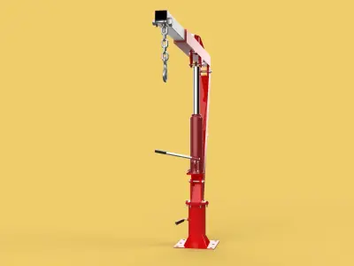 SWIVEL LIFTING CRANE WINCH HOIST HOOK PICKUP TRUCK JIB SLEWING 3D model