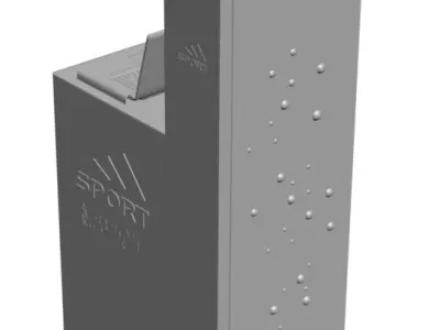 Designed cosmetic sale stand 3D model