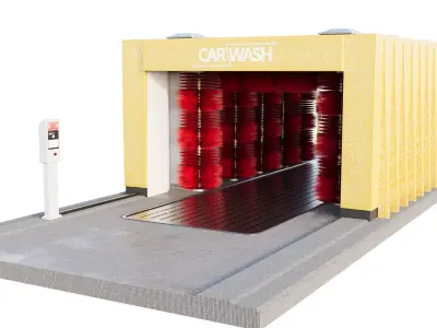 Car Wash Tunnel Low-poly 3D model