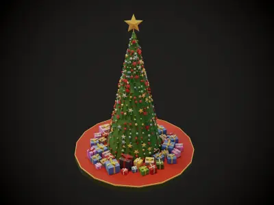 Christmas Tree Low-poly 3D model