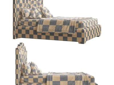 Bed new design 3d model Low-poly 3D model