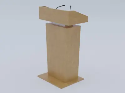 Presidential Pulpit Low-poly 3D model