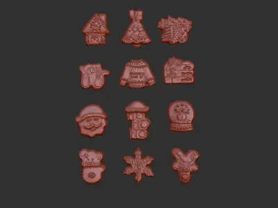 christmas tree decors  3D print model