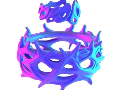 Jewelry Mold Ring and Crown of Thorns toy 3D print model