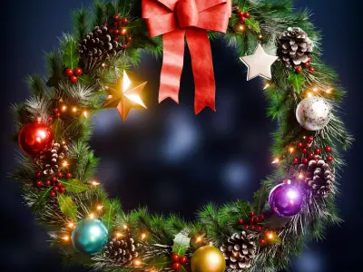 Christmas Wreath Asset Pack 3D model
