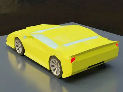 Car Low Poly paper Low-poly 3D model