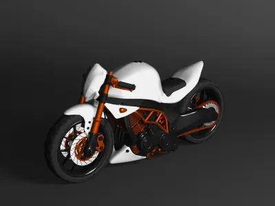 motor sport Low-poly 3D model