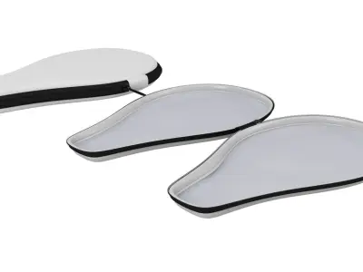 Ping Pong Racket Case Close and Open 3D model