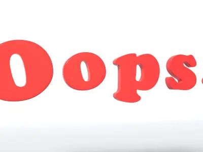Home decoraction-oops text 3D model