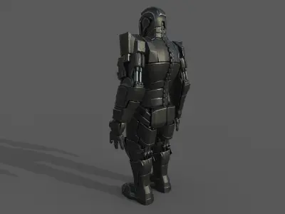 Robot soldier Free low-poly 3D model