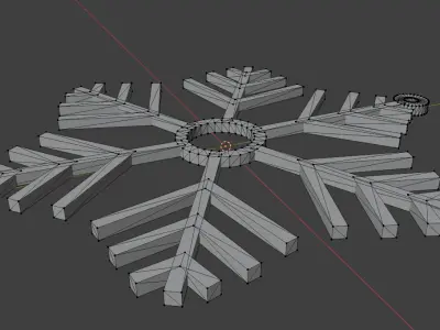 Snowflakes in 10 pack 3D print model