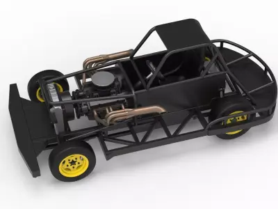 New Zealand Vintage Stock car Base Scale 1 to 25 3D print model