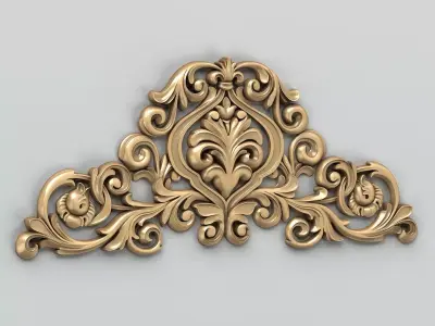Carved decor central 009 3D model