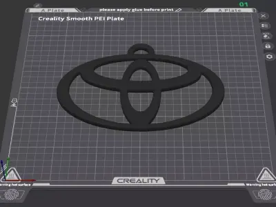 Toyota keychain 02 3D print model