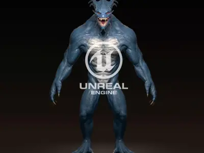 Reptile - Alien - Game Character  Low-poly 3D model