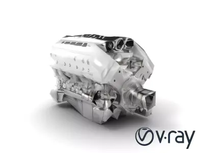 V8 Engine Rugged Design model pack Low-poly 3D model